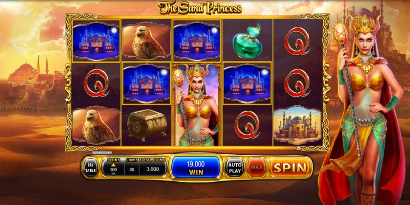 Nhấn nút spin để quay và đợi kết quả thanh toán